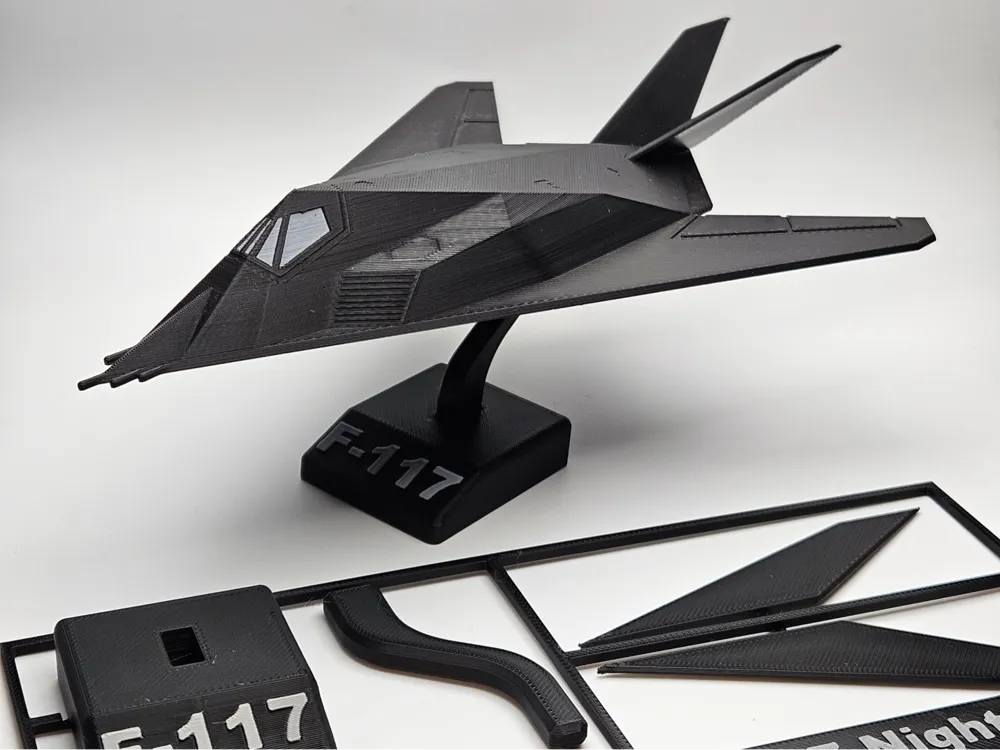 3D Пазл-конструктор Стелс-літак F-117 Nighthawk (Авіа Kit Card) - Зображення 4