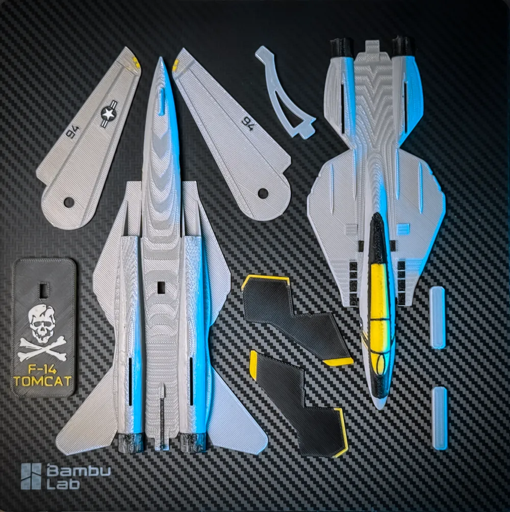 3D Пазл-конструктор Винищувач F-14 Tomcat (Авіа Kit Card) - Зображення 8