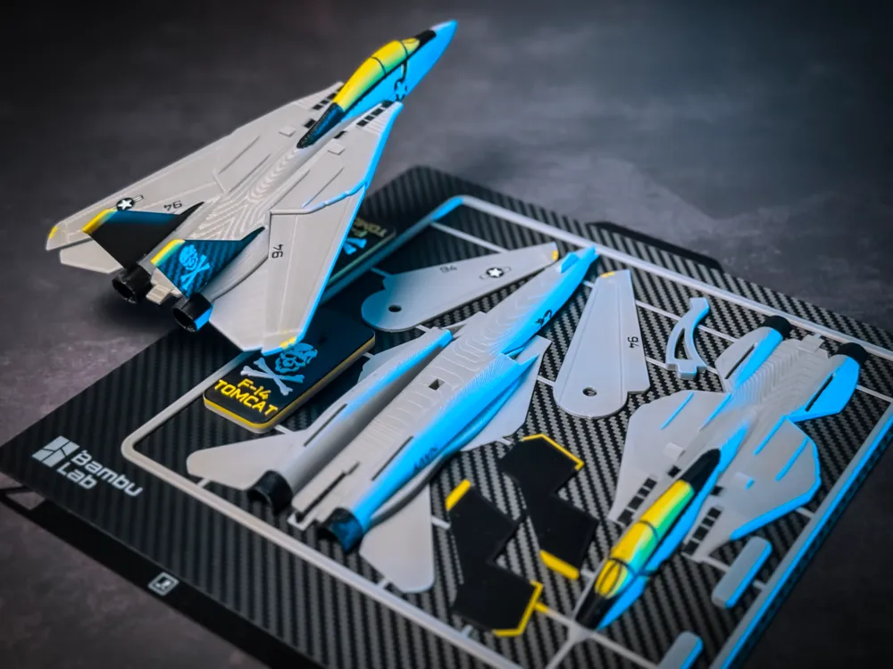 3D Пазл-конструктор Винищувач F-14 Tomcat (Авіа Kit Card) - Зображення 3