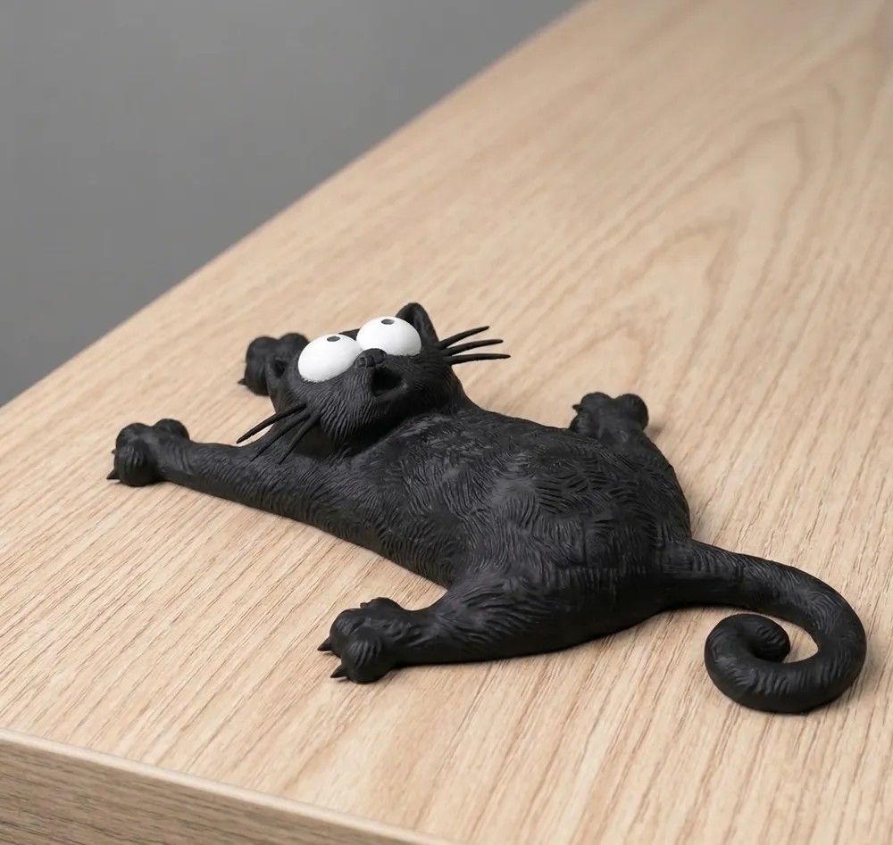 Фігурка «Кіт на стіну» 3D-друк | Кумедний декор від CraftCorner