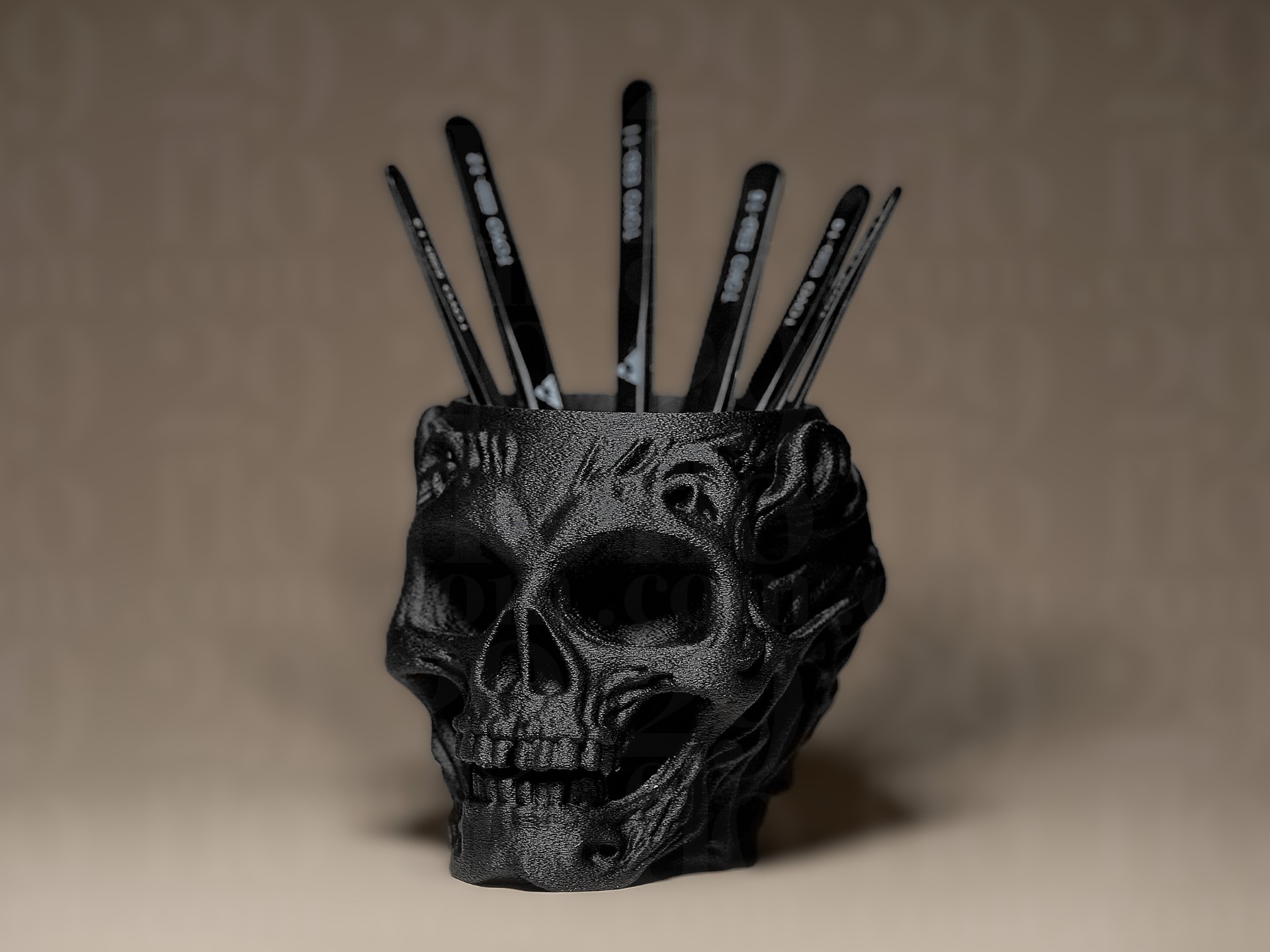 Органайзер череп 3D-друк | Купити підставку для пензлів на CraftCorner